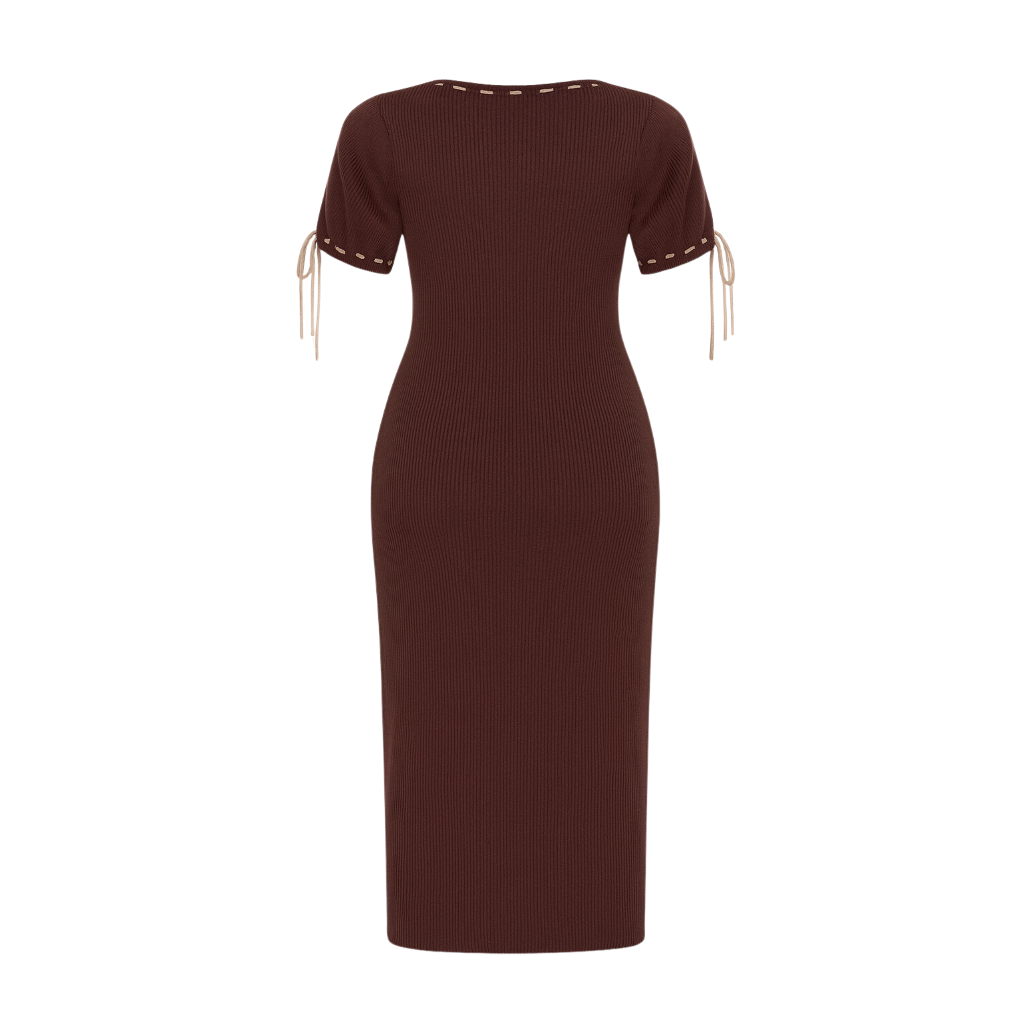 Puff Sleeve Ribbon Dress