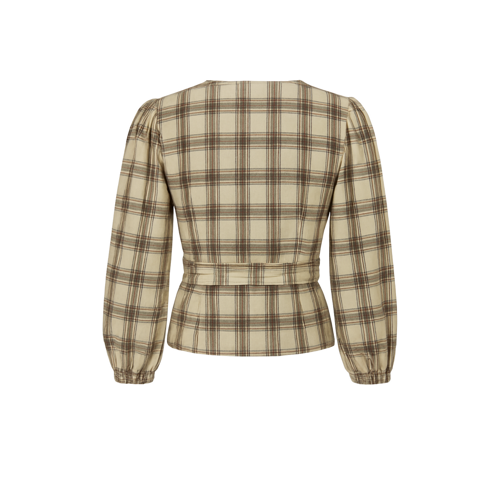 Plaid Wrap Top