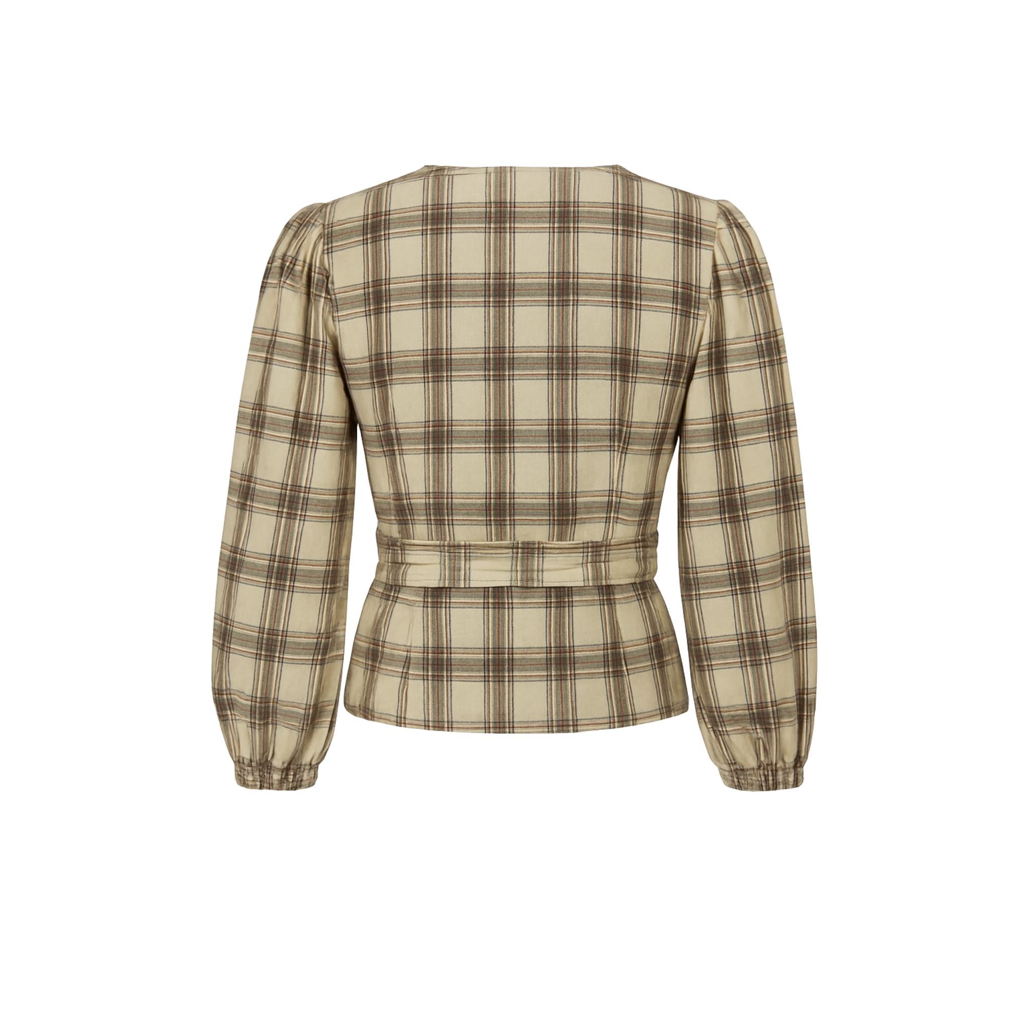 Plaid Wrap Top