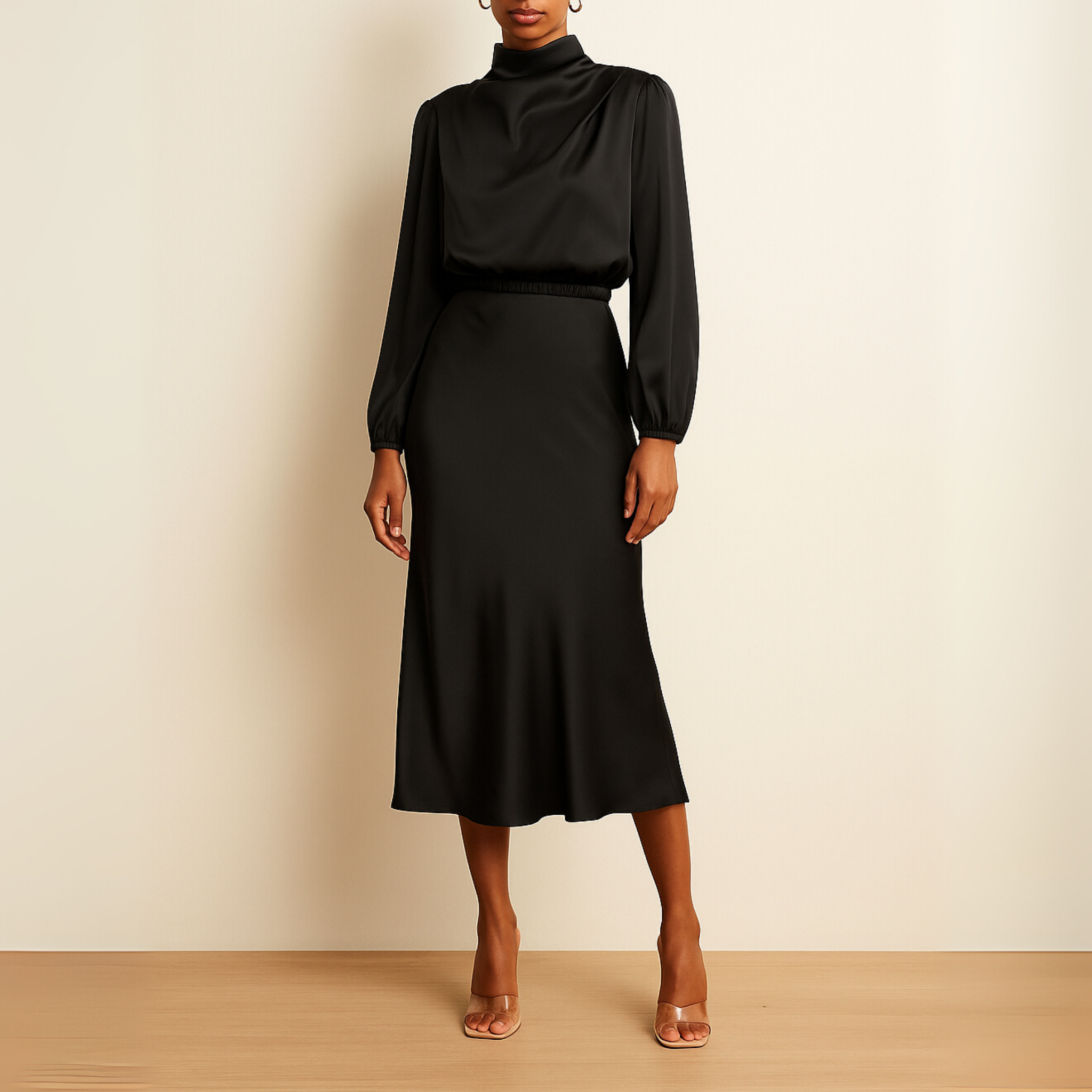 Satin Midi Dress