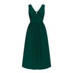 V-Neck Front Tied Fit & Flare Midi Dress