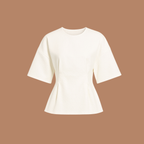 Textured Jacquard Peplum Blouse