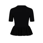 Button Down Peplum Top