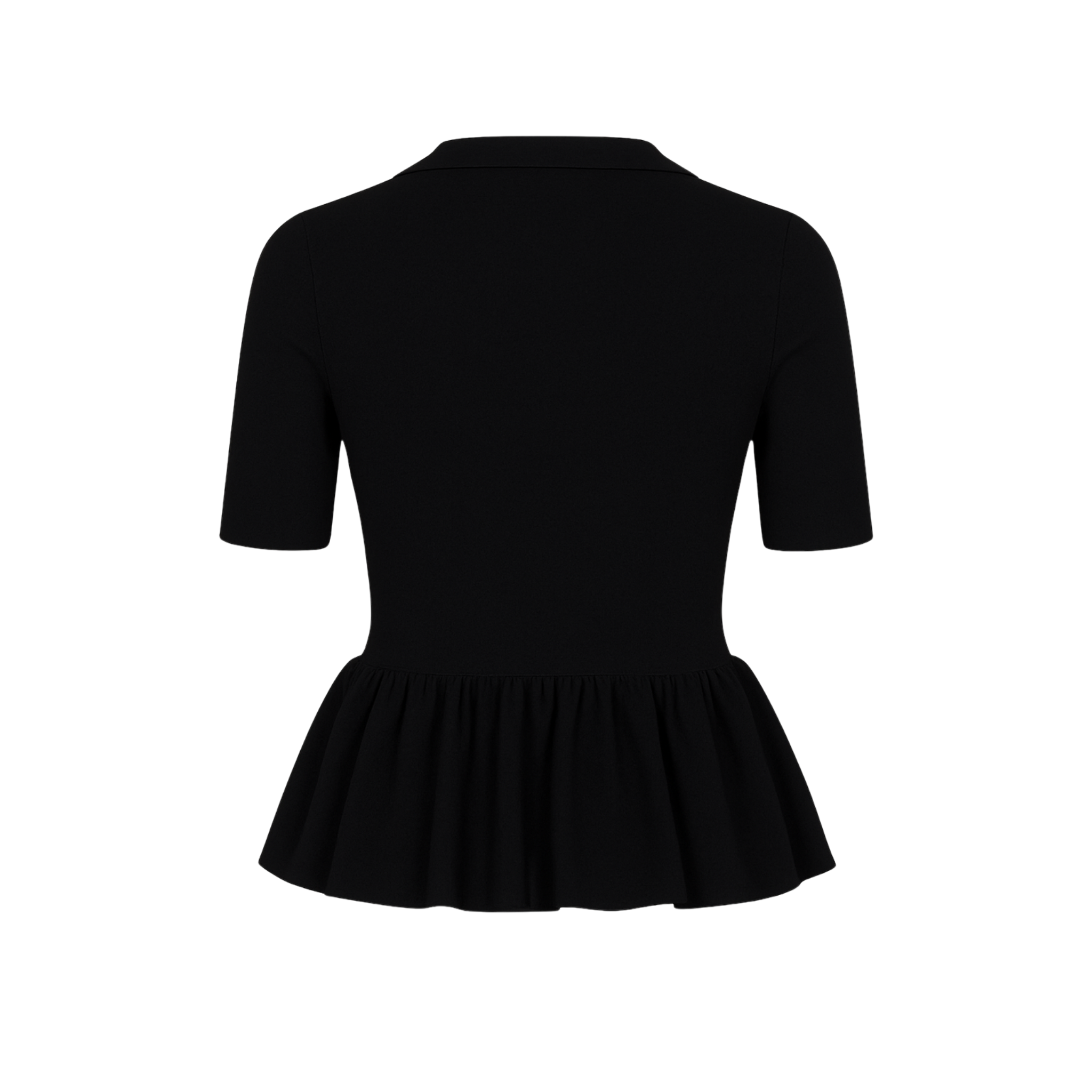 Button Down Peplum Top