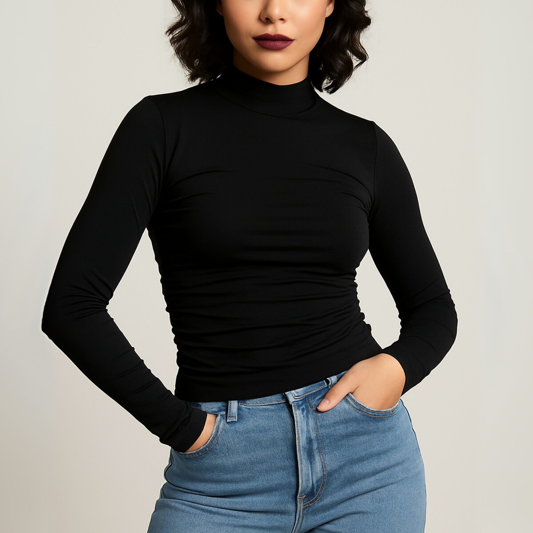 Ruched Long Sleeved Top