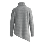 Turtleneck Sweater Asymmetric Hem