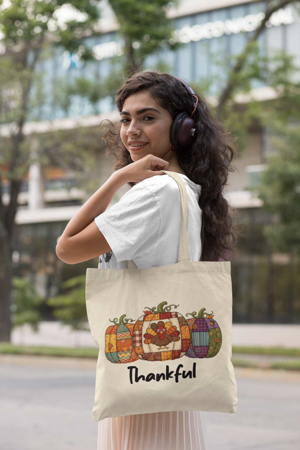 Thanksgiving "Thankful" Tote Bag