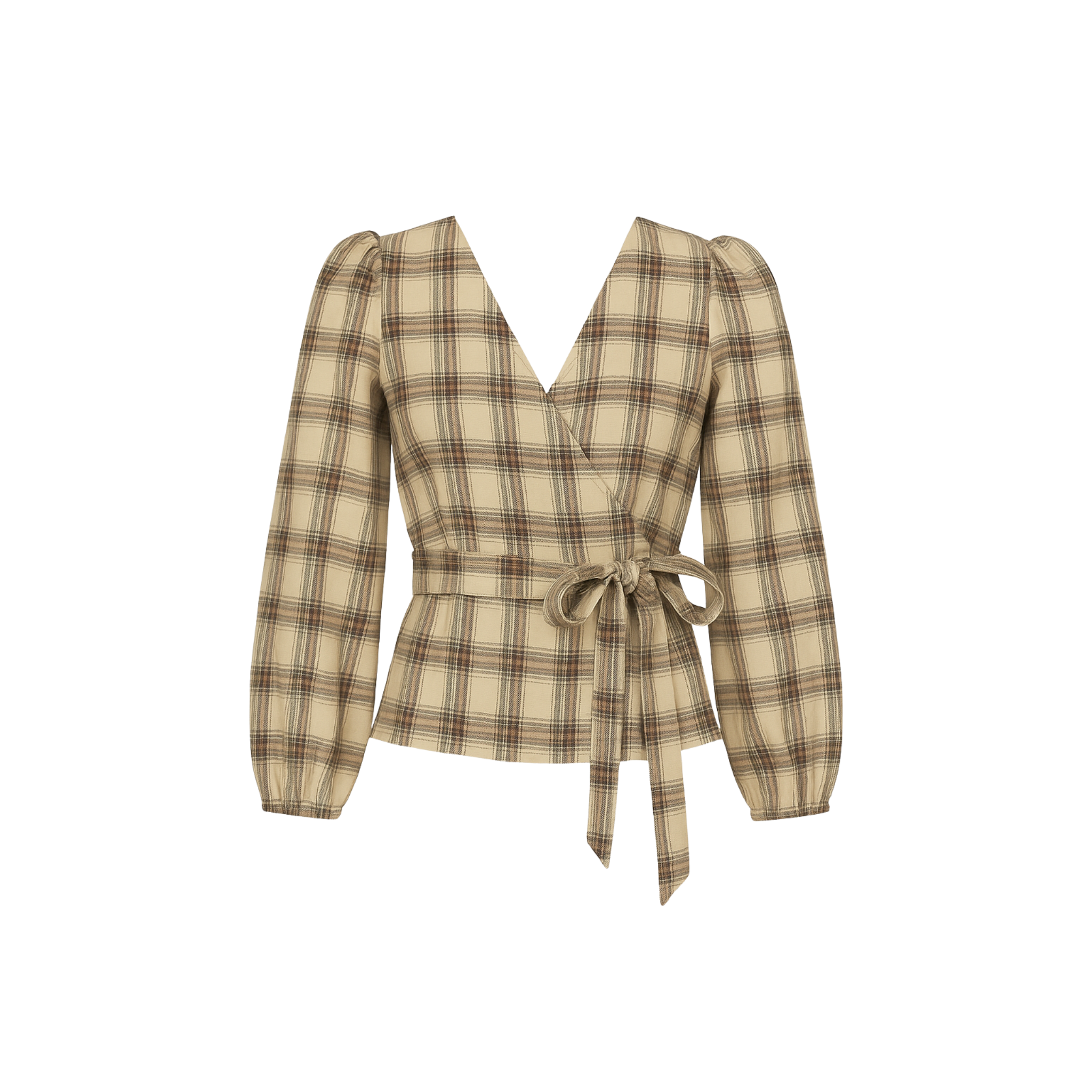 Plaid Wrap Top
